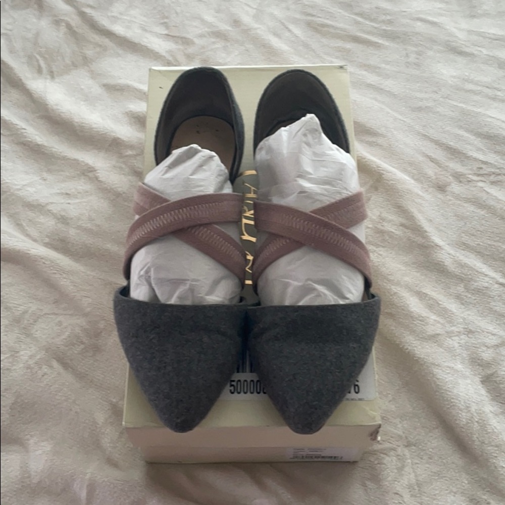 Candela flats from Anthropology size 7 grey/pink